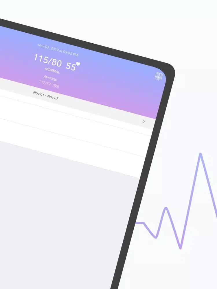 Tangkapan layar Blood pressure monitor+ iPad 
