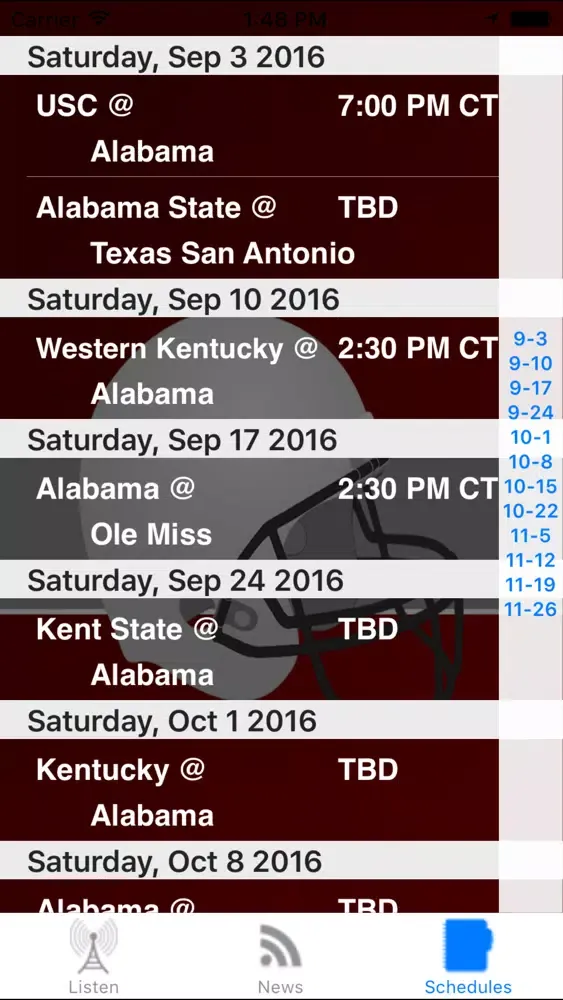 تصاویر Alabama Football - Radio, Schedule & News