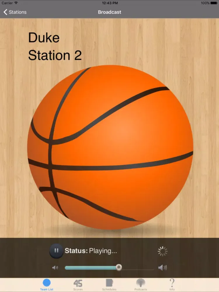 Capturas de tela do College Basketball Radio, Schedule & Live Scores iPad 