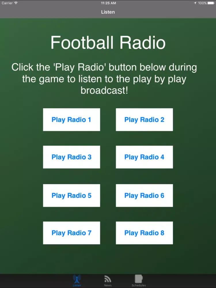 Capturas de tela do Green Bay Football - Radio, Scores & Schedule iPad 