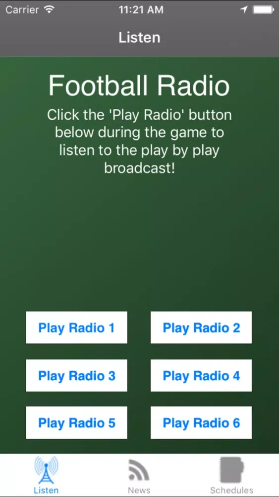 Capturas de tela do Green Bay Football - Radio, Scores & Schedule