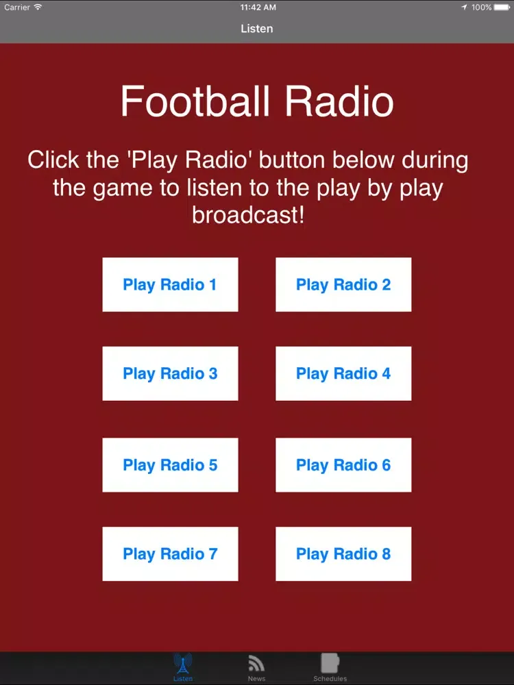 Washington Football - Radio, Scores & Schedule iPad 應用截圖