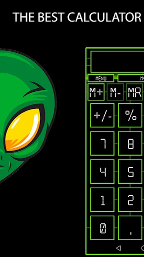 CALCULATOR PRO - Green Alien Ekran Görüntüleri