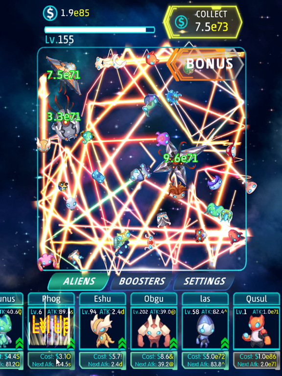 Idle Alien iPad  Screenshots