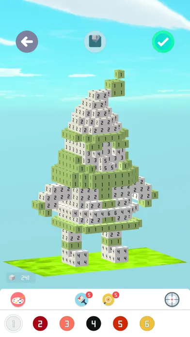 ภาพหน้าจอของ Voxel Paint 3D coloring