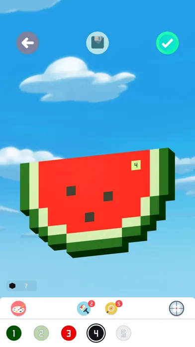 ภาพหน้าจอของ Voxel Paint 3D coloring