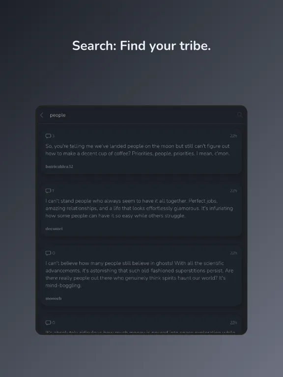 Tangkapan layar AskMankind iPad 