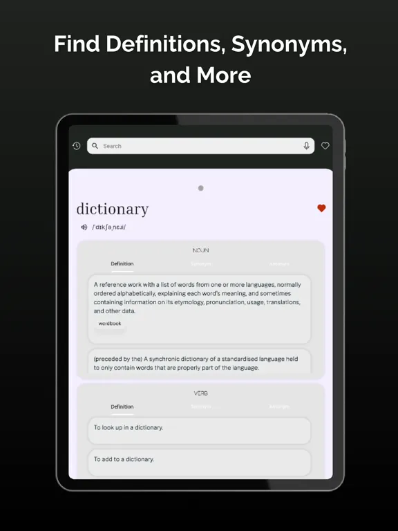 Dictionary - Simple English iPad  スクリーンショット