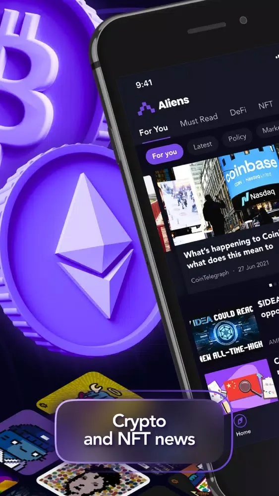 Capturas de tela do Aliens: Crypto NFT Analysis