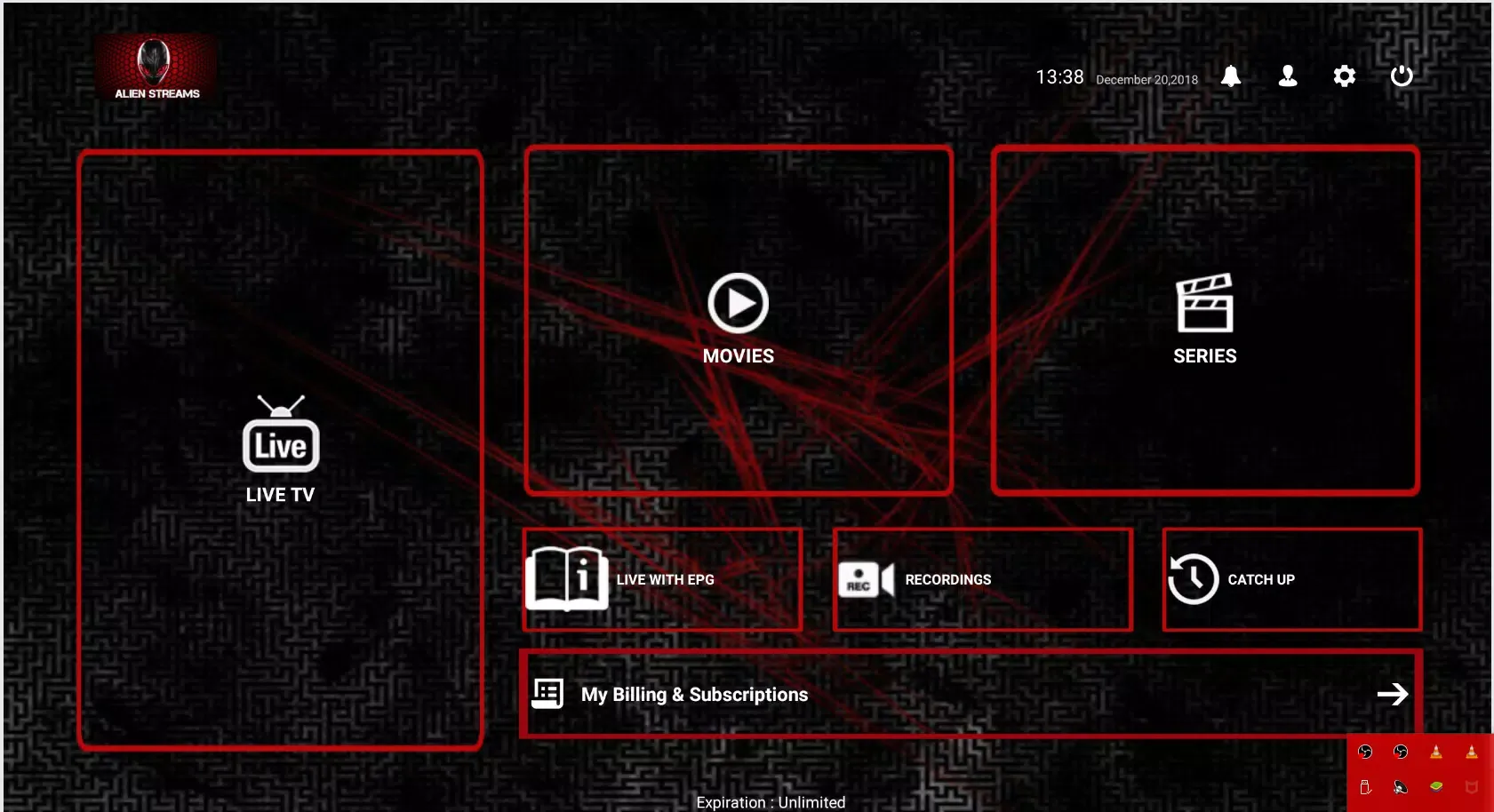 Alien Streams TV Screenshots
