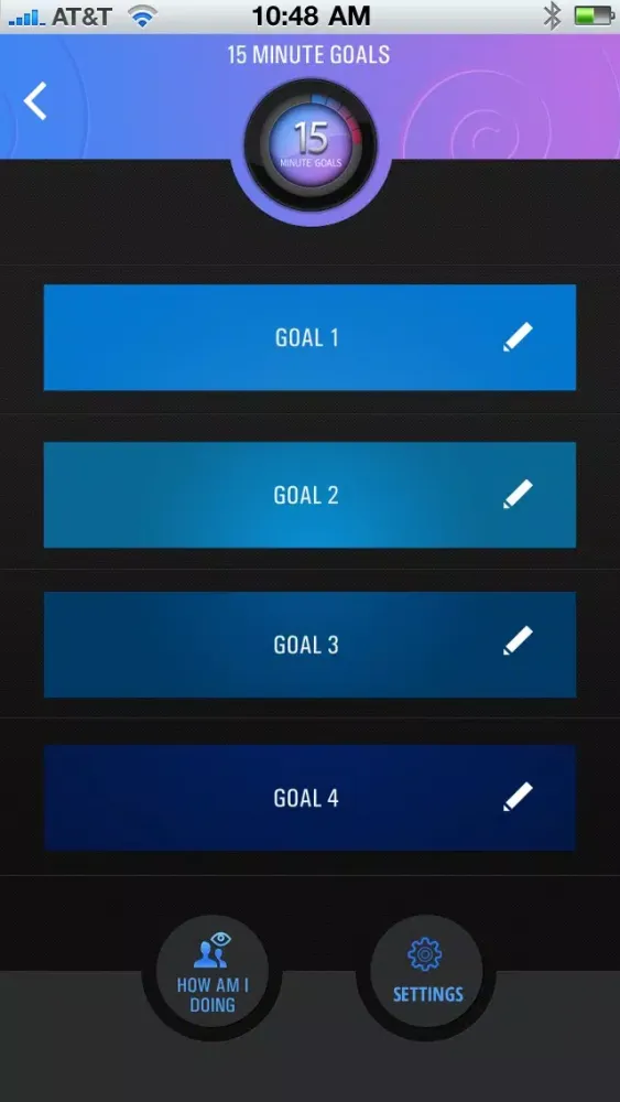 Tangkapan layar 15 Minute Goals