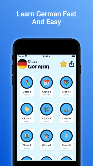 Tangkapan skrin German Learning For Beginner