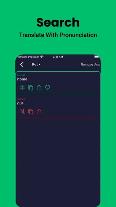 Tangkapan layar Somali Dictionary - Dict Box