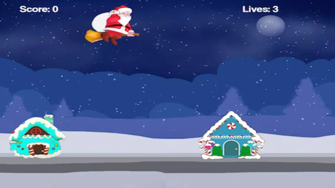 Santa On Broom - Help santa to distribute exciting gifts this year Screenshots
