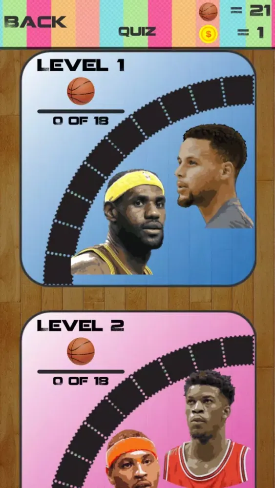 Captures d'écran de The Best Basketball Quiz - "NBA Stars version"