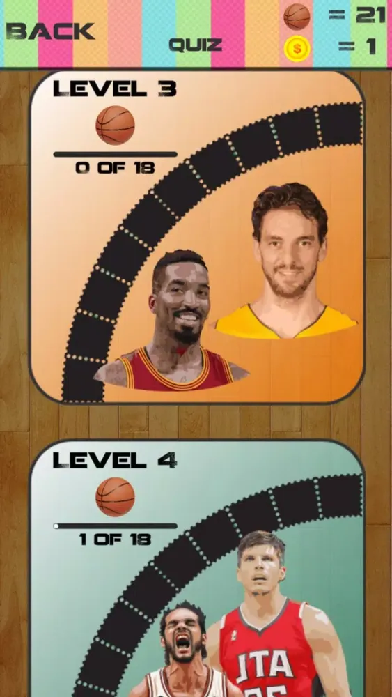 Captures d'écran de The Best Basketball Quiz - "NBA Stars version"