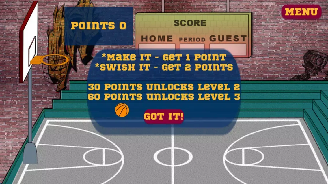 ภาพหน้าจอของ Basketball Game - "Player LeBron James edition"