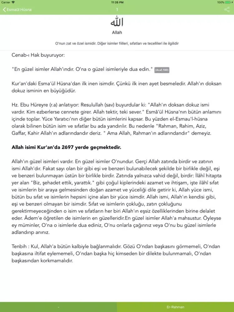 Capturas de tela do Esmaül Hüsna Pro iPad 