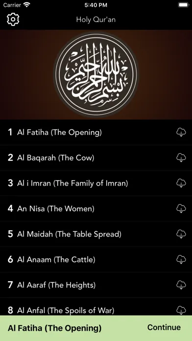 Zrzuty ekranu Listen Holy Quran