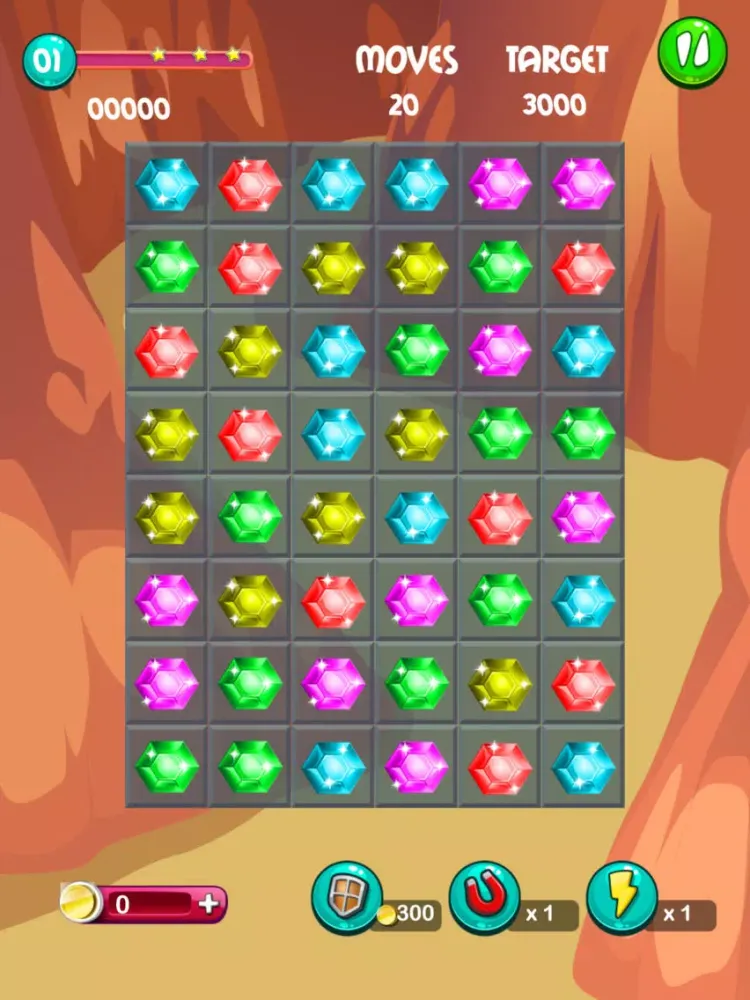 Ảnh chụp màn hình của A Shiny Jewels Knotty iPad 