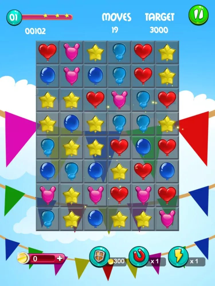 Ảnh chụp màn hình của A Big Balloons Knotty iPad 