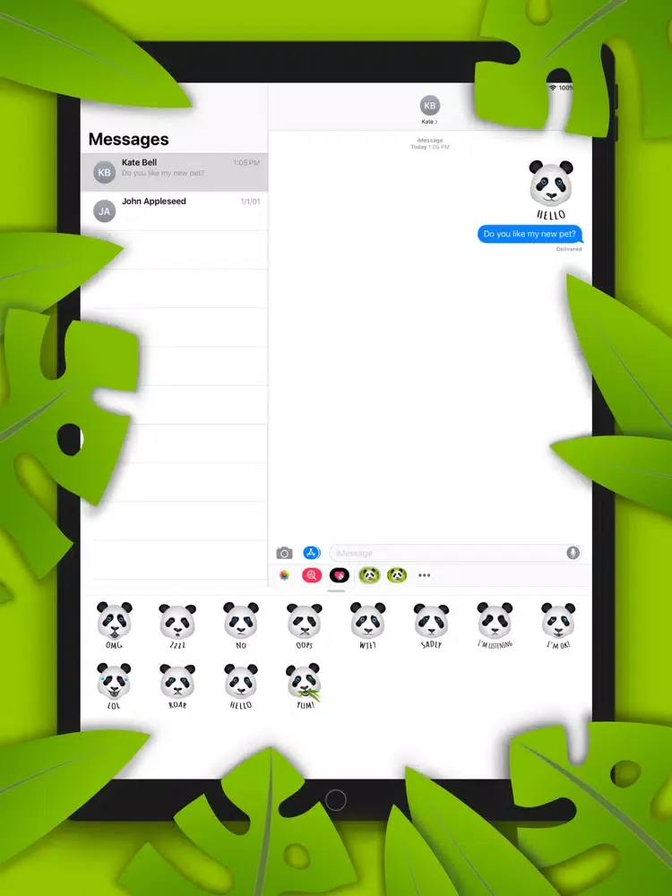 Captures d'écran de Akio the Panda stickers iPad 