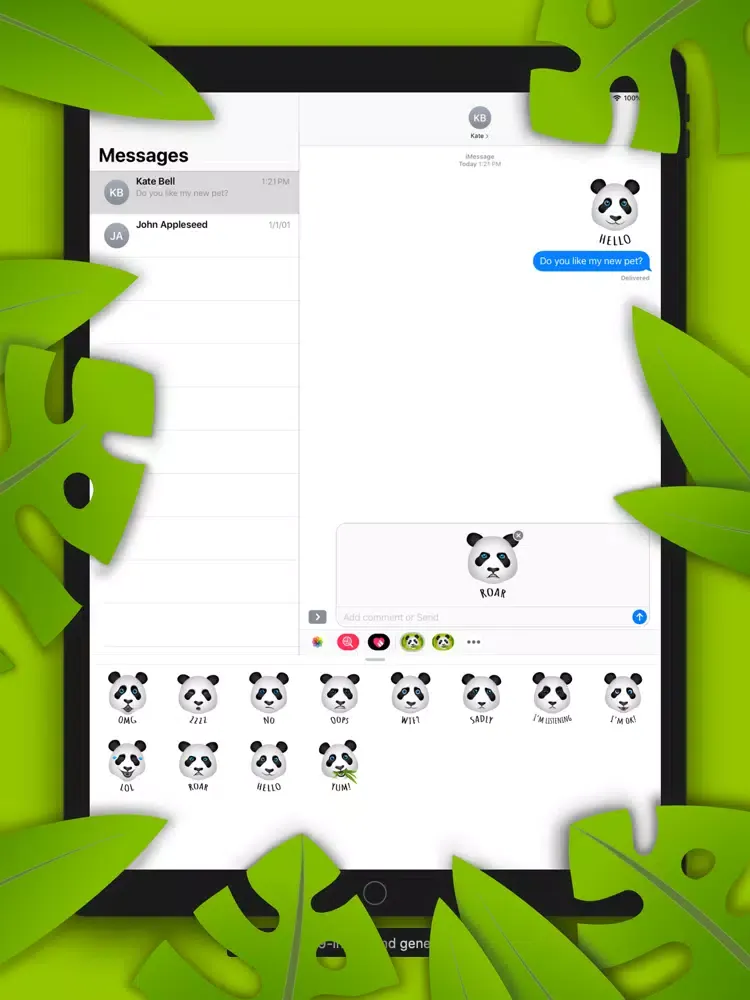 Captures d'écran de Akio the Panda stickers iPad 