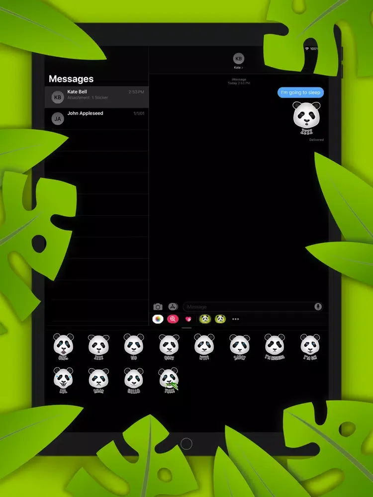 Captures d'écran de Akio the Panda stickers iPad 