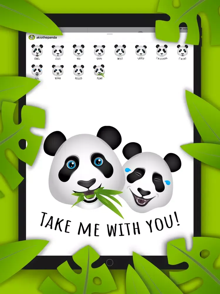 Captures d'écran de Akio the Panda stickers iPad 