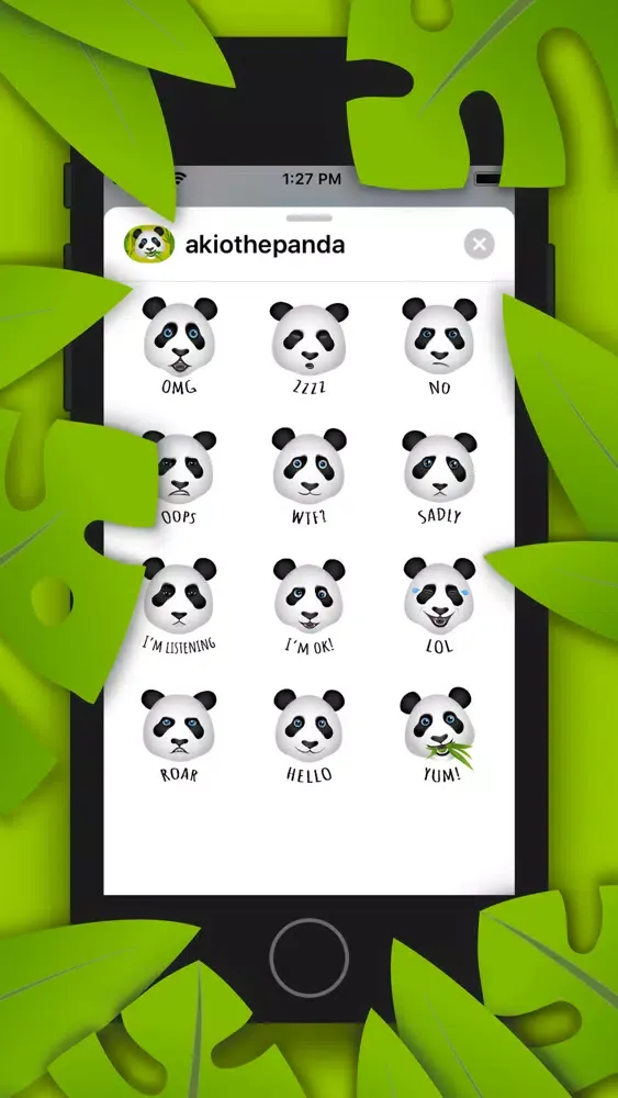 Captures d'écran de Akio the Panda stickers