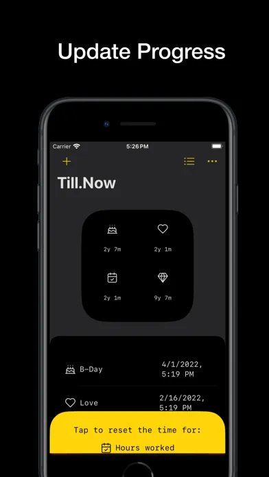 Capturas de tela do TillNow: Days Since