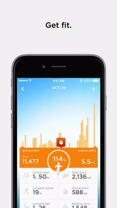 UP® for UP Move™, UP24™, and wired UP® bands Screenshots