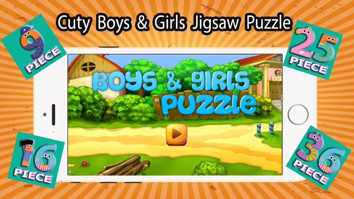 Cutey Boys And Girls Jigsaw Puzzle 스크린샷
