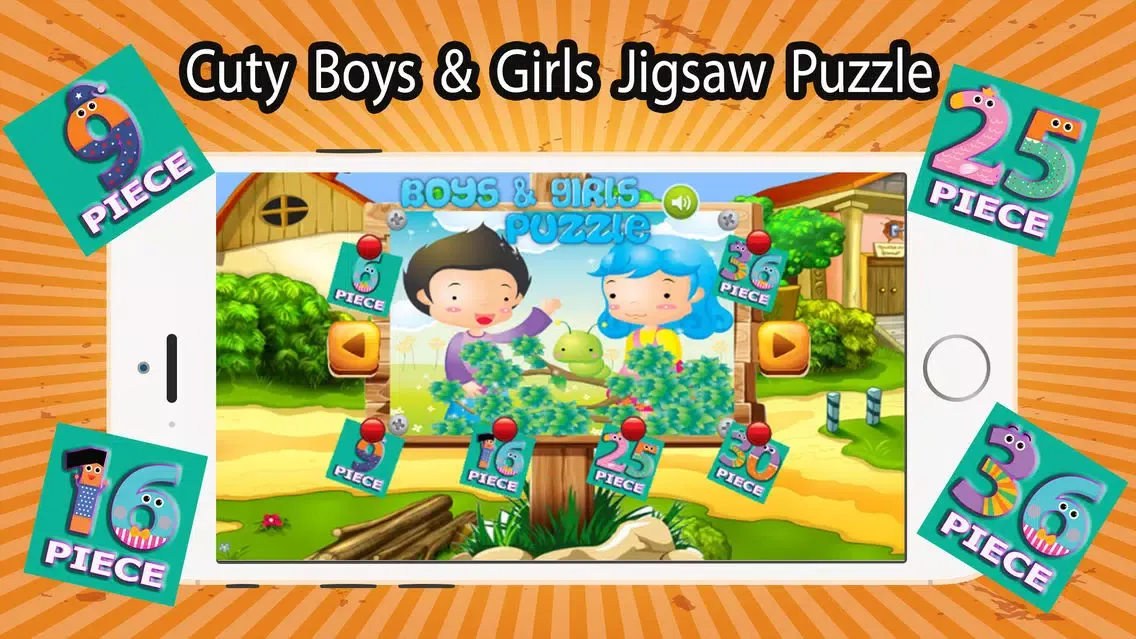 Cutey Boys And Girls Jigsaw Puzzle 스크린샷