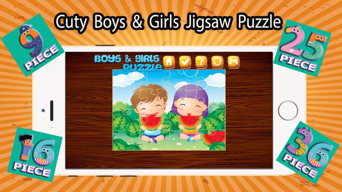 Cutey Boys And Girls Jigsaw Puzzle 스크린샷