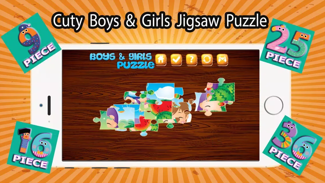 Cutey Boys And Girls Jigsaw Puzzle 스크린샷