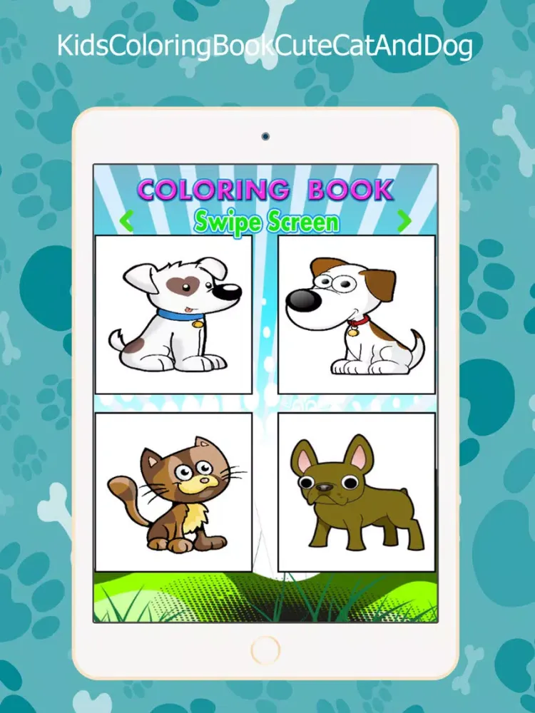 Capturas de tela do Kids Coloring Book Cute Cat And Dog iPad 