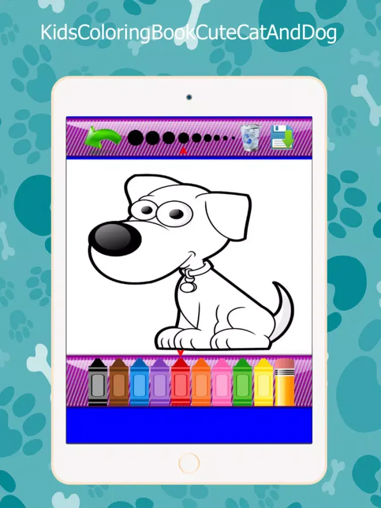 Capturas de tela do Kids Coloring Book Cute Cat And Dog iPad 
