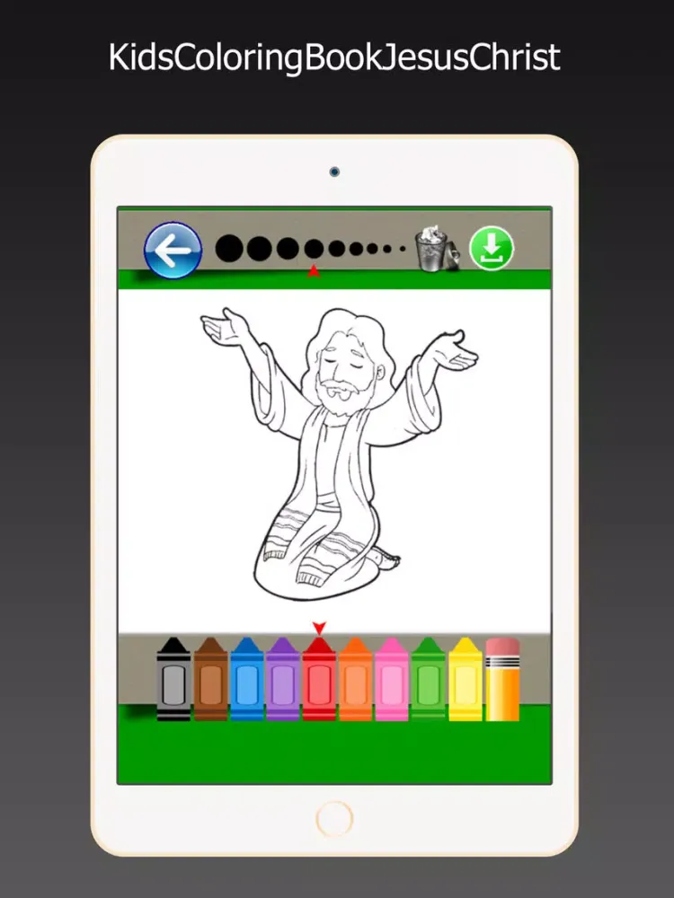 Capturas de pantalla de pixart apple pencil adult coloring jesus Christ iPad 