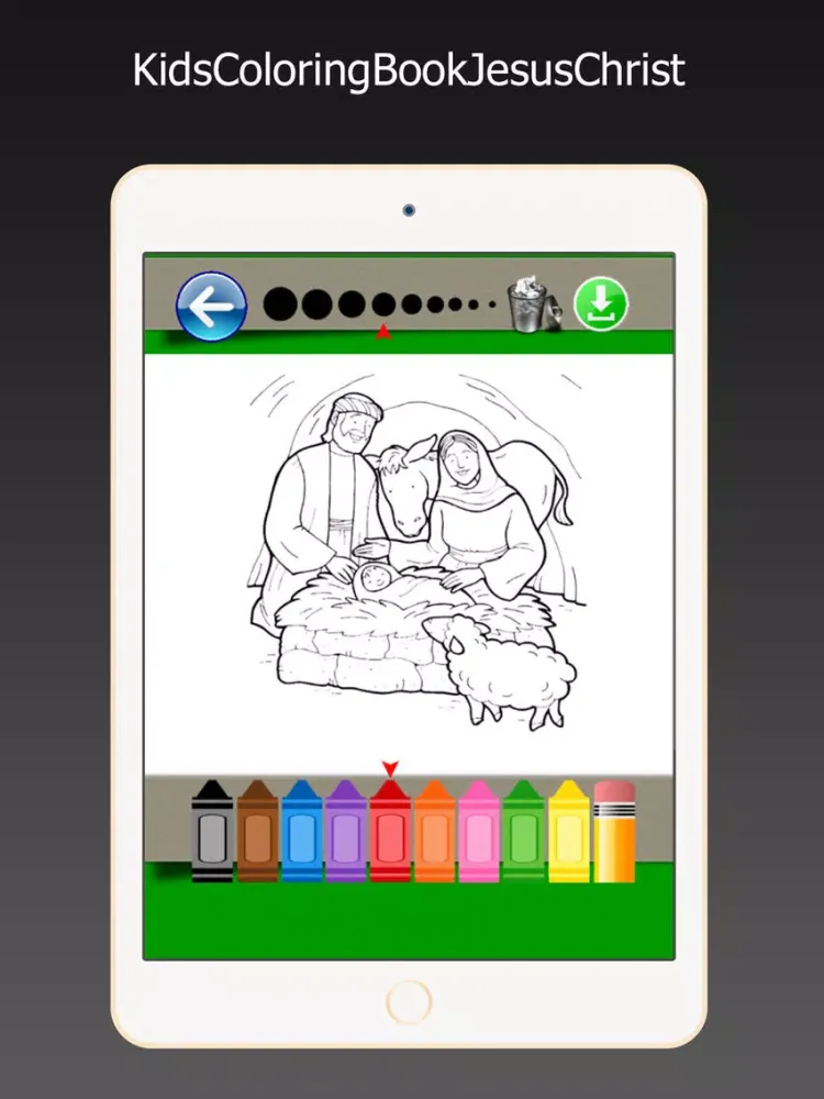 Capturas de pantalla de pixart apple pencil adult coloring jesus Christ iPad 