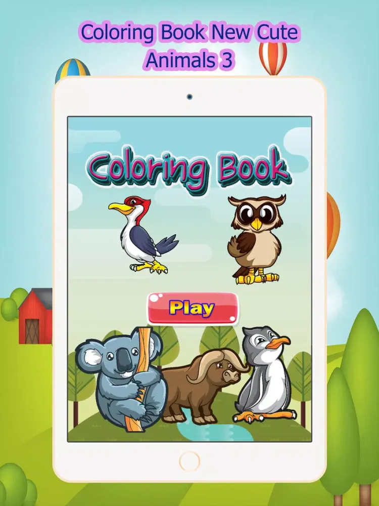 صور New Kids Coloring Book Funny Cute Animals Paint iPad 