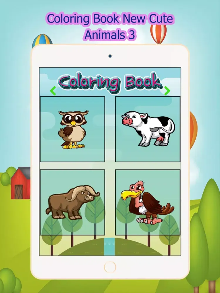 صور New Kids Coloring Book Funny Cute Animals Paint iPad 
