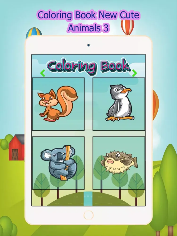 صور New Kids Coloring Book Funny Cute Animals Paint iPad 