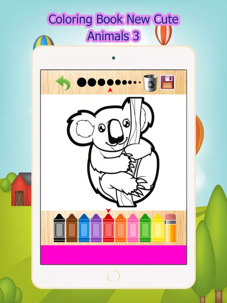 صور New Kids Coloring Book Funny Cute Animals Paint iPad 