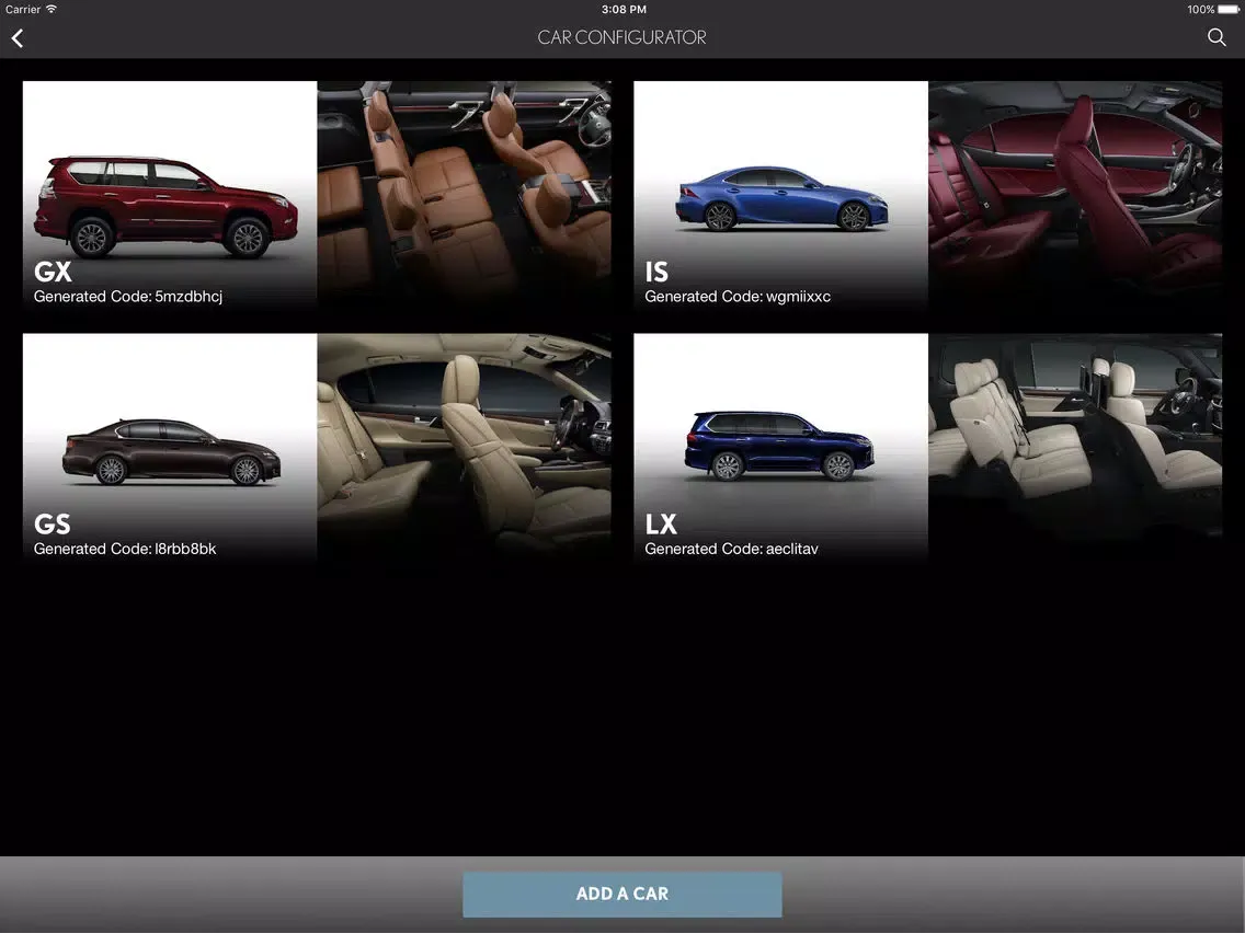 Скриншоты Lexus KSA iPad 