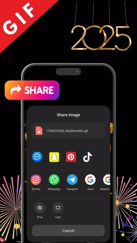 Captures d'écran de happy new year gif 2025