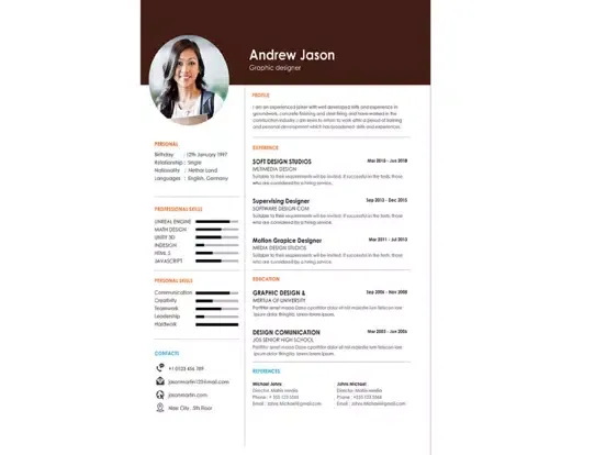 CV Maker Pro iPad  Screenshots
