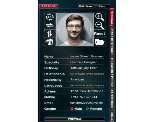 CV Maker Pro iPad  Screenshots