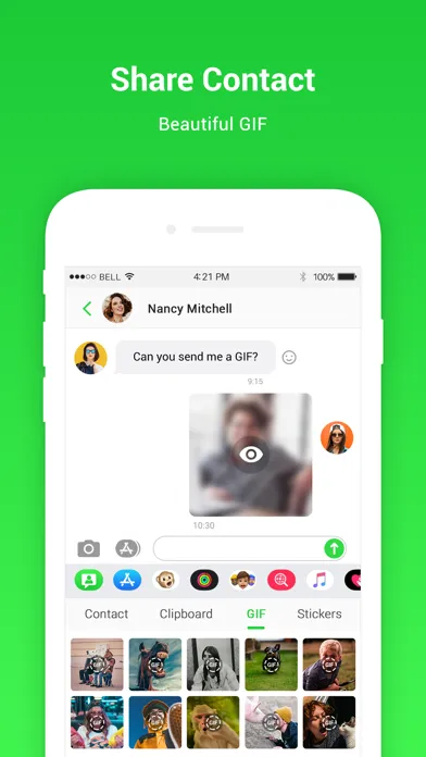 Ảnh chụp màn hình của Messages for contact sharing