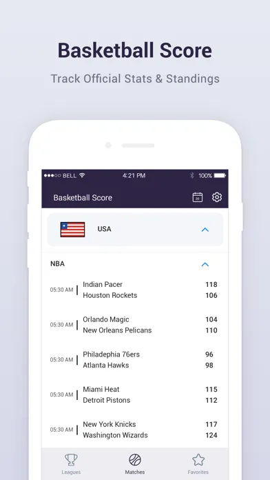 Ảnh chụp màn hình của Live Basketball Score